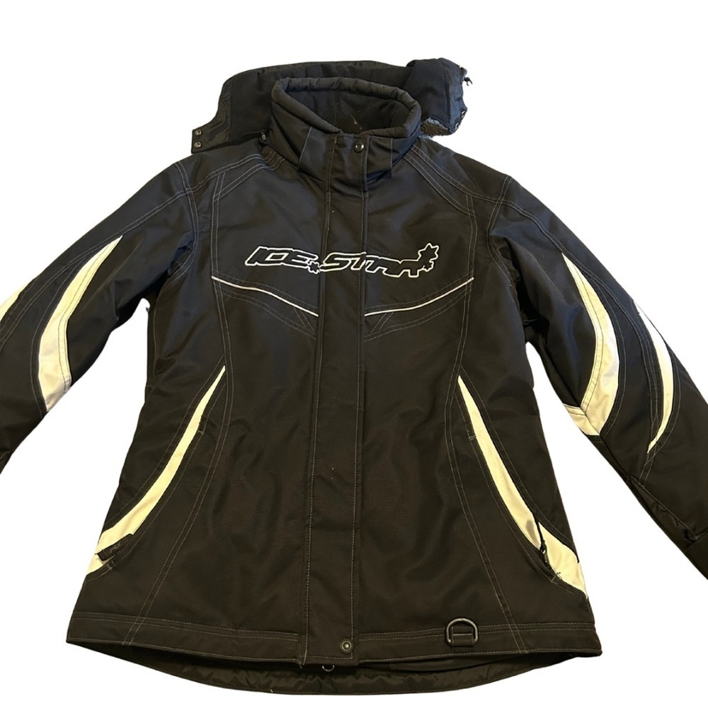 ICE STAR Flotex Floatation Jacket Snowmobile Gear Black and White Womens - Picture 2 of 12
